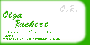 olga ruckert business card